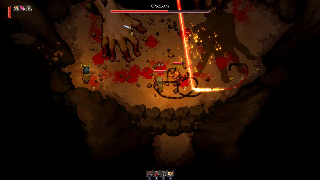 Official Romestead Steam screenshot showing a co-op combat encounter in a boss arena