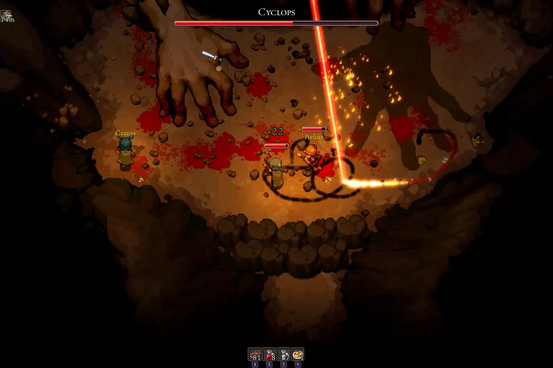 Official Romestead Steam screenshot of a co-op fight against Cyclops
